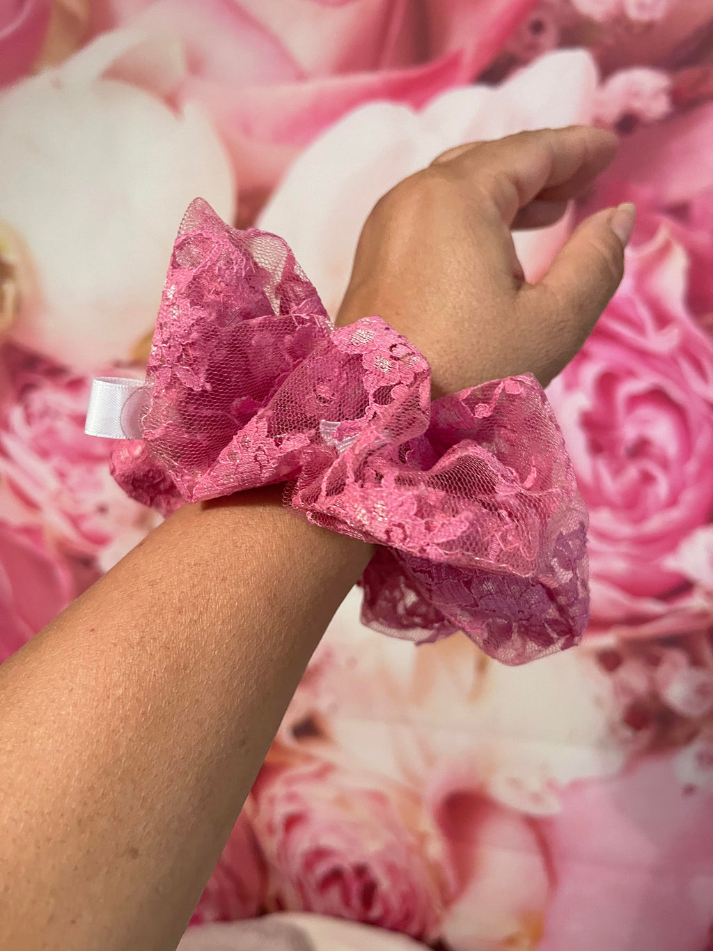 GRANDE SCRUNCHY Pink Lace