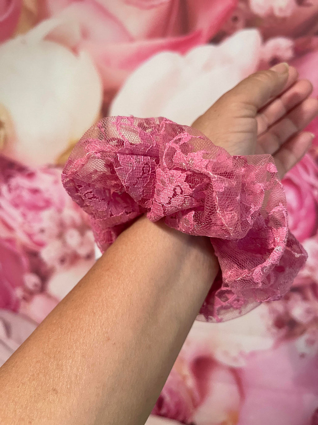 GRANDE SCRUNCHY Pink Lace