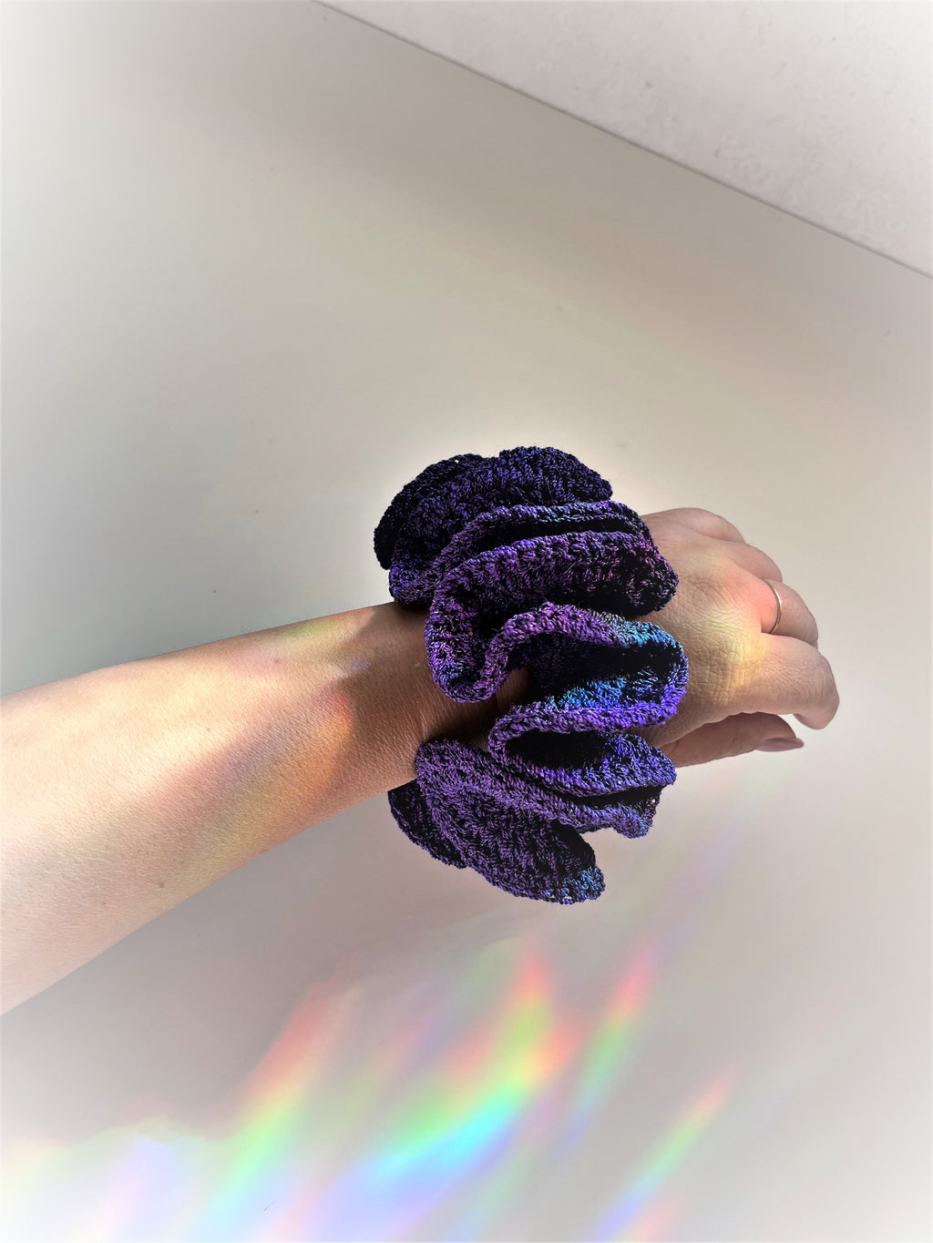 CROCHET LOVE PURPLE SCRUNCHY TALL