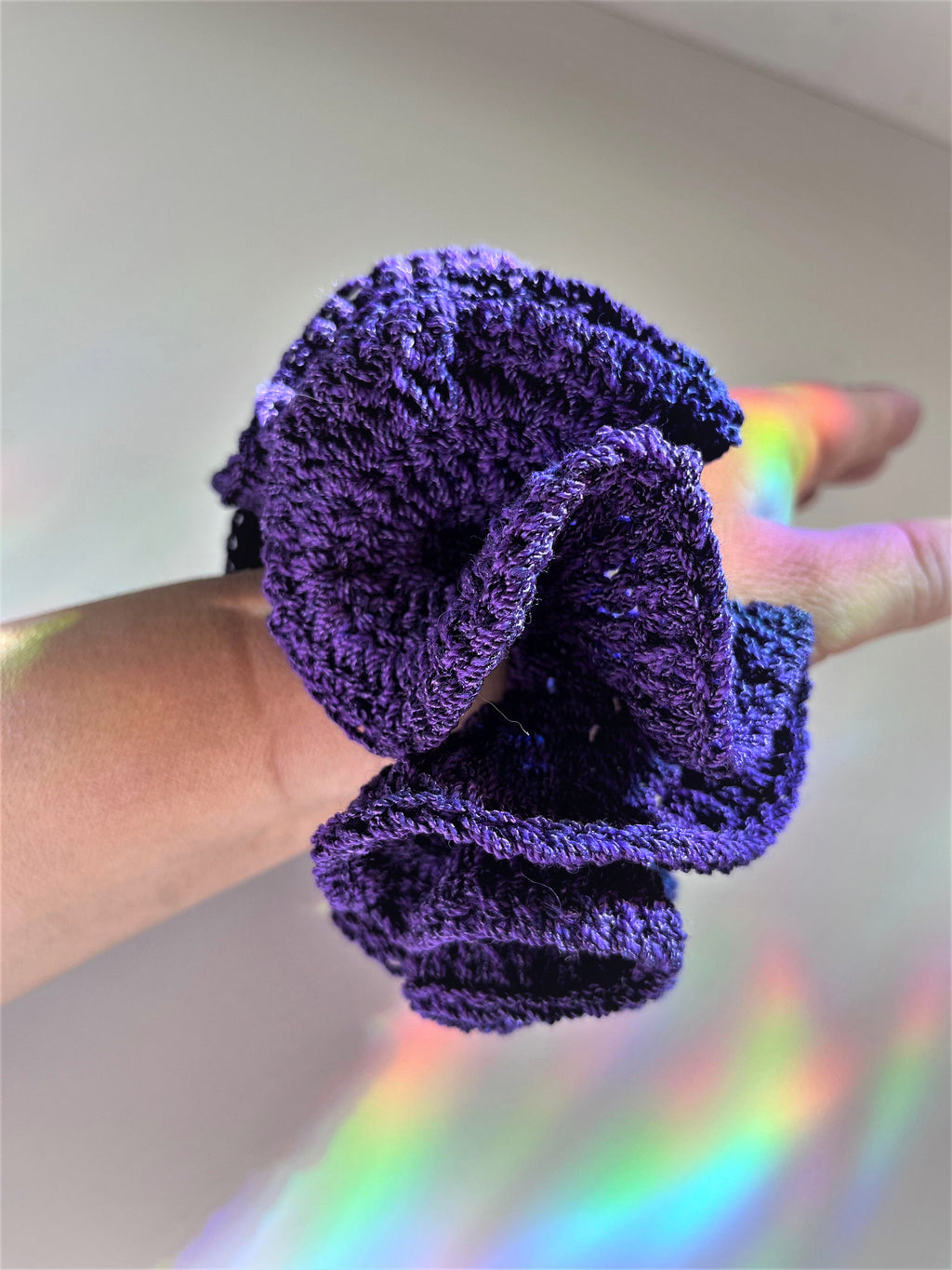 CROCHET LOVE PURPLE SCRUNCHY TALL