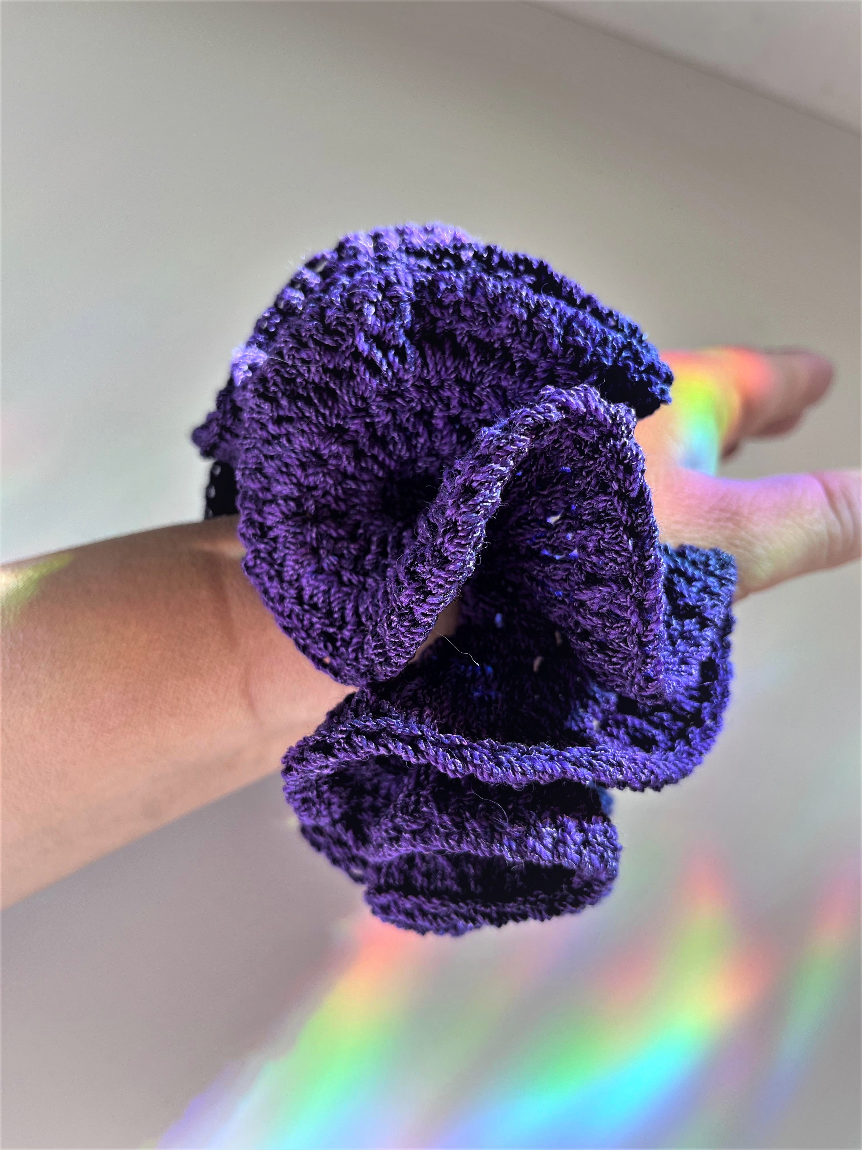 CROCHET LOVE PURPLE SCRUNCHY TALL