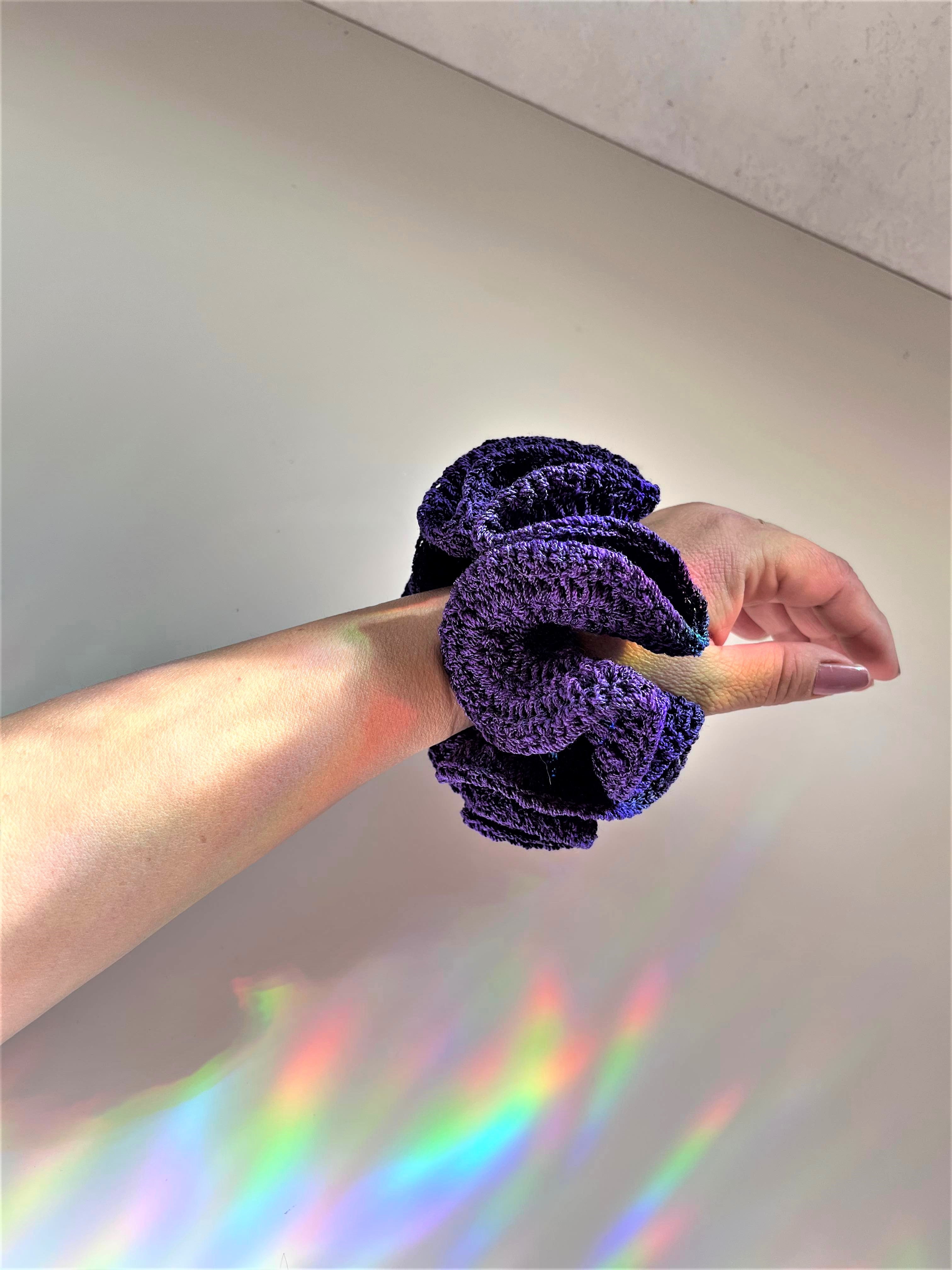 CROCHET LOVE PURPLE SCRUNCHY TALL