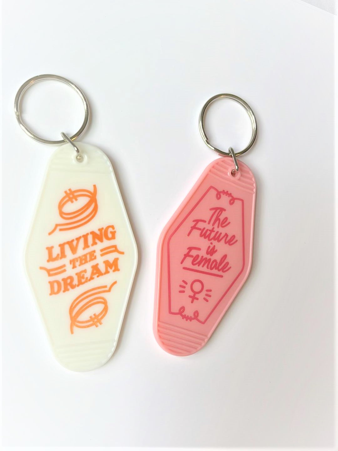 The Future is Female Motel vintage keychain