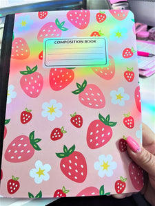 Strawberry Composition Book & Diamond Pen