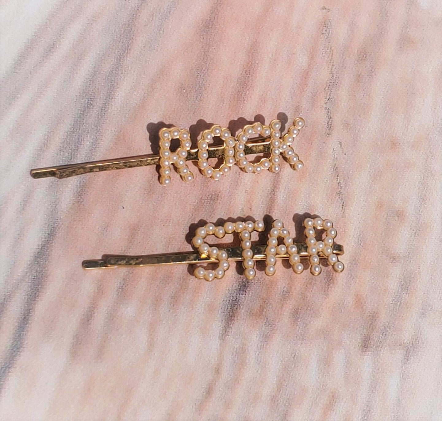 Rock & Star Pearl Hair Clips