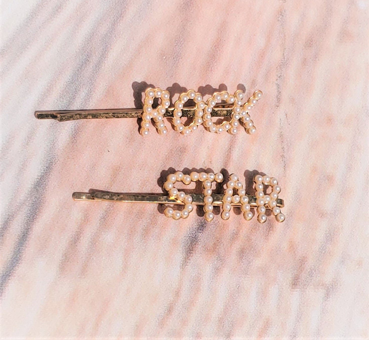 Rock & Star Pearl Hair Clips