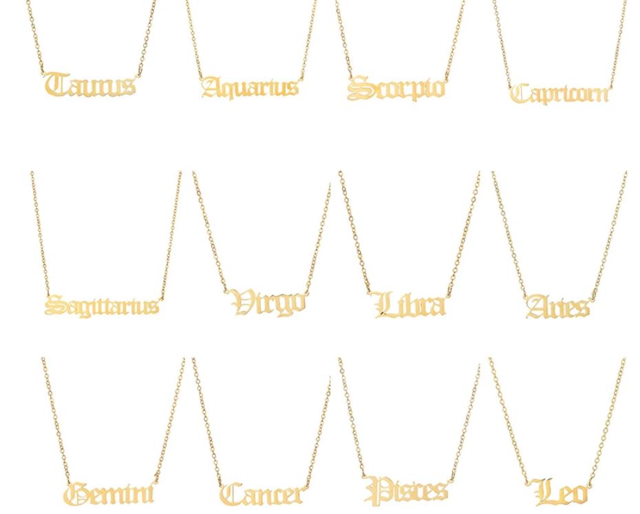 Horoscope Zodiac Necklace