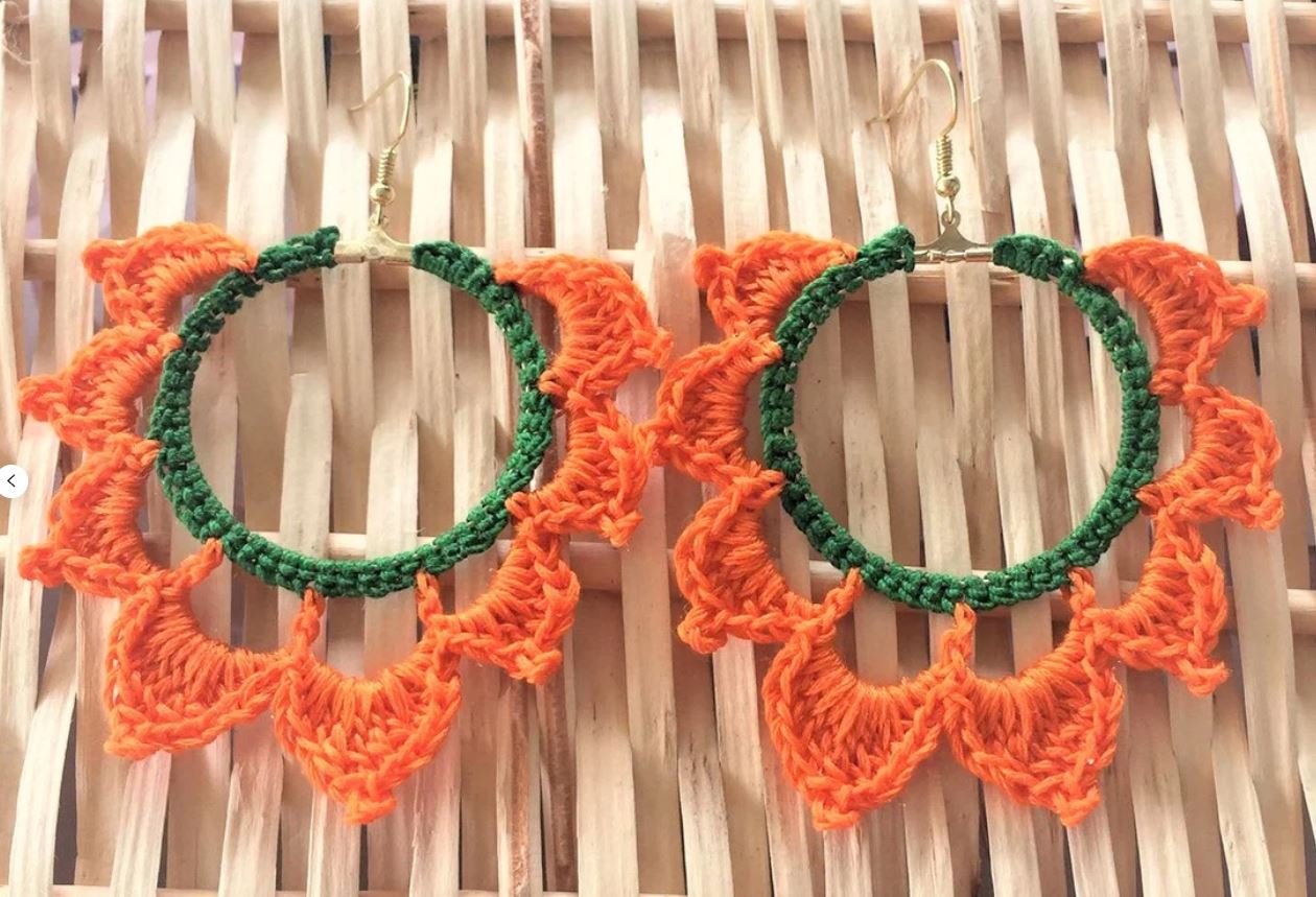 Star Crocheted Earrings