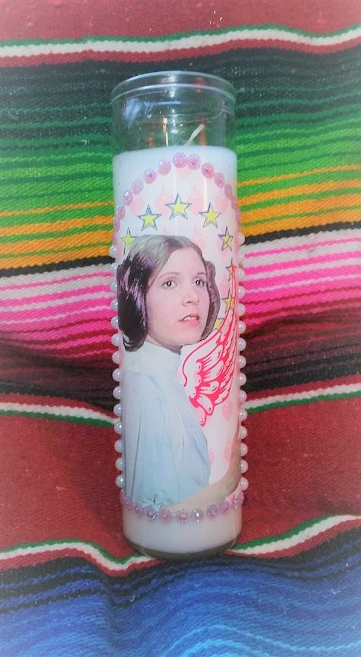 PRINCESS LEIA Carrie Fisher RIP Candle