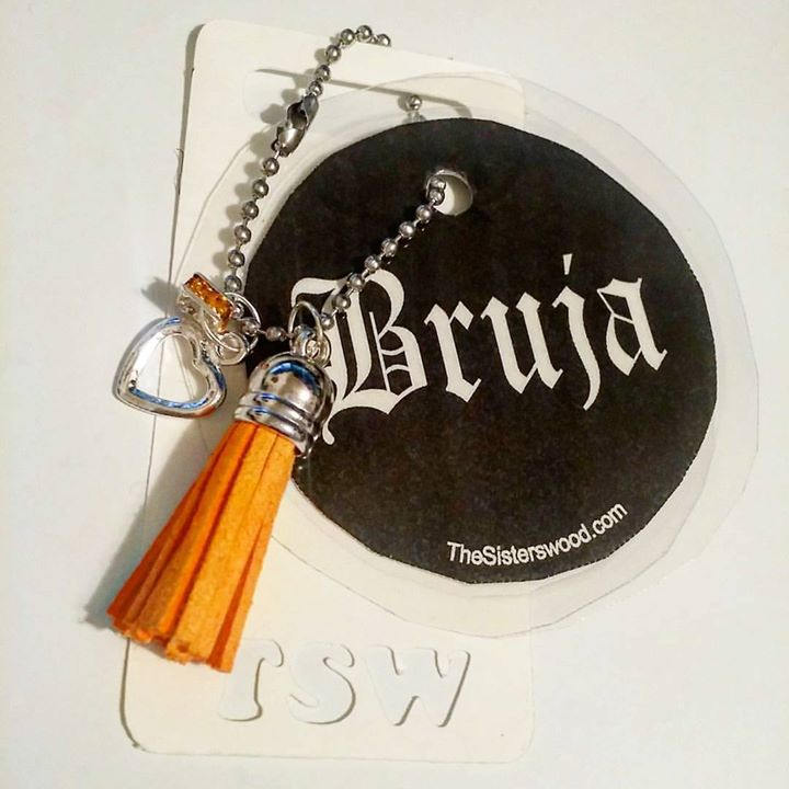 BRUJA Black Purse or Planner Tag