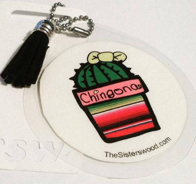 CHINGONA CACTUS Laminated Purse or Planner Tag
