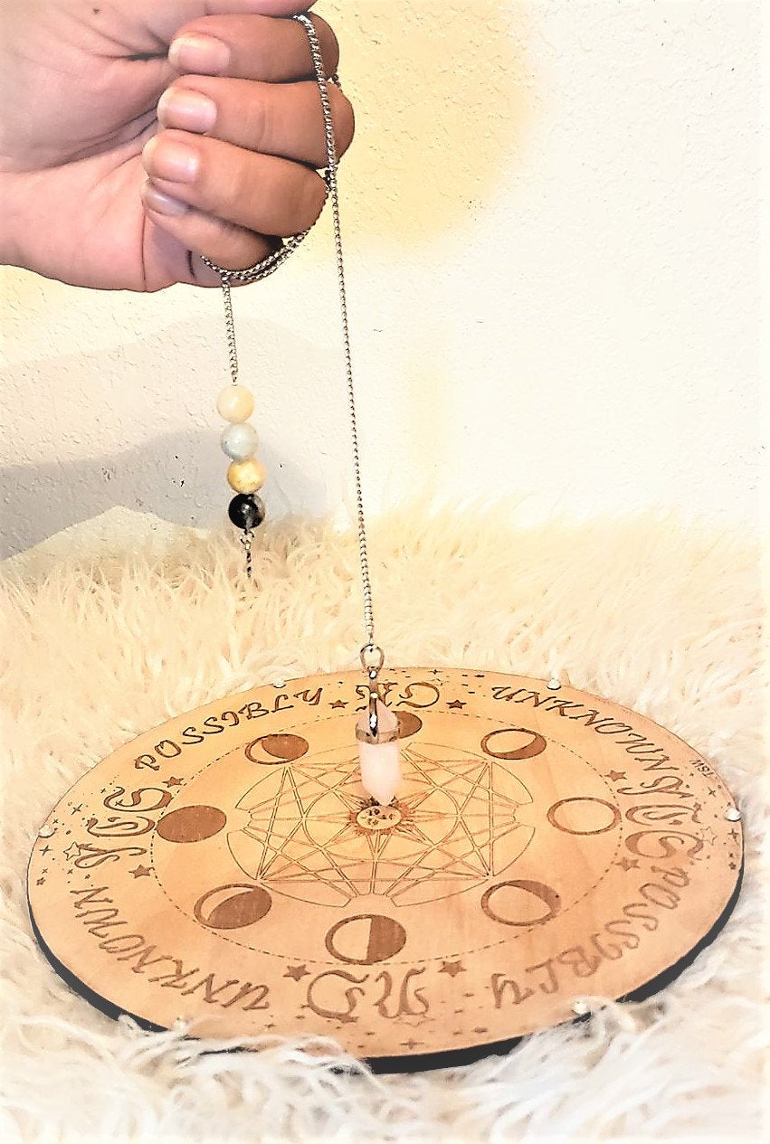 Moon Light WOODEN PENDULUM GRID Energy Board 8"