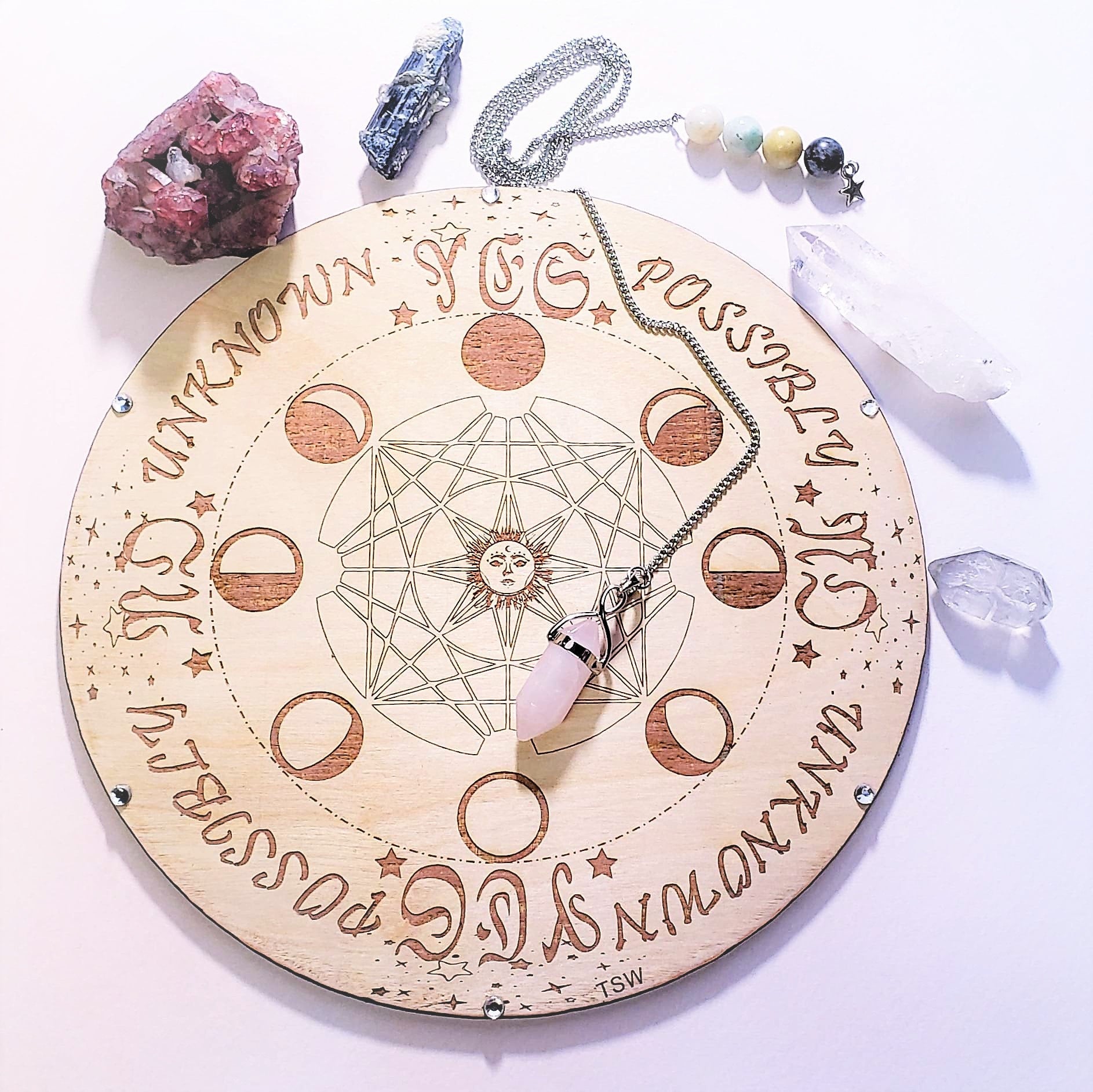 Moon Light WOODEN PENDULUM GRID Energy Board 8"