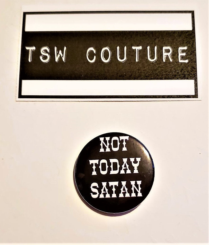 DARK SET 4 PINS Buttons 1.5" Paranormal Evp Ouija Not Today Satan