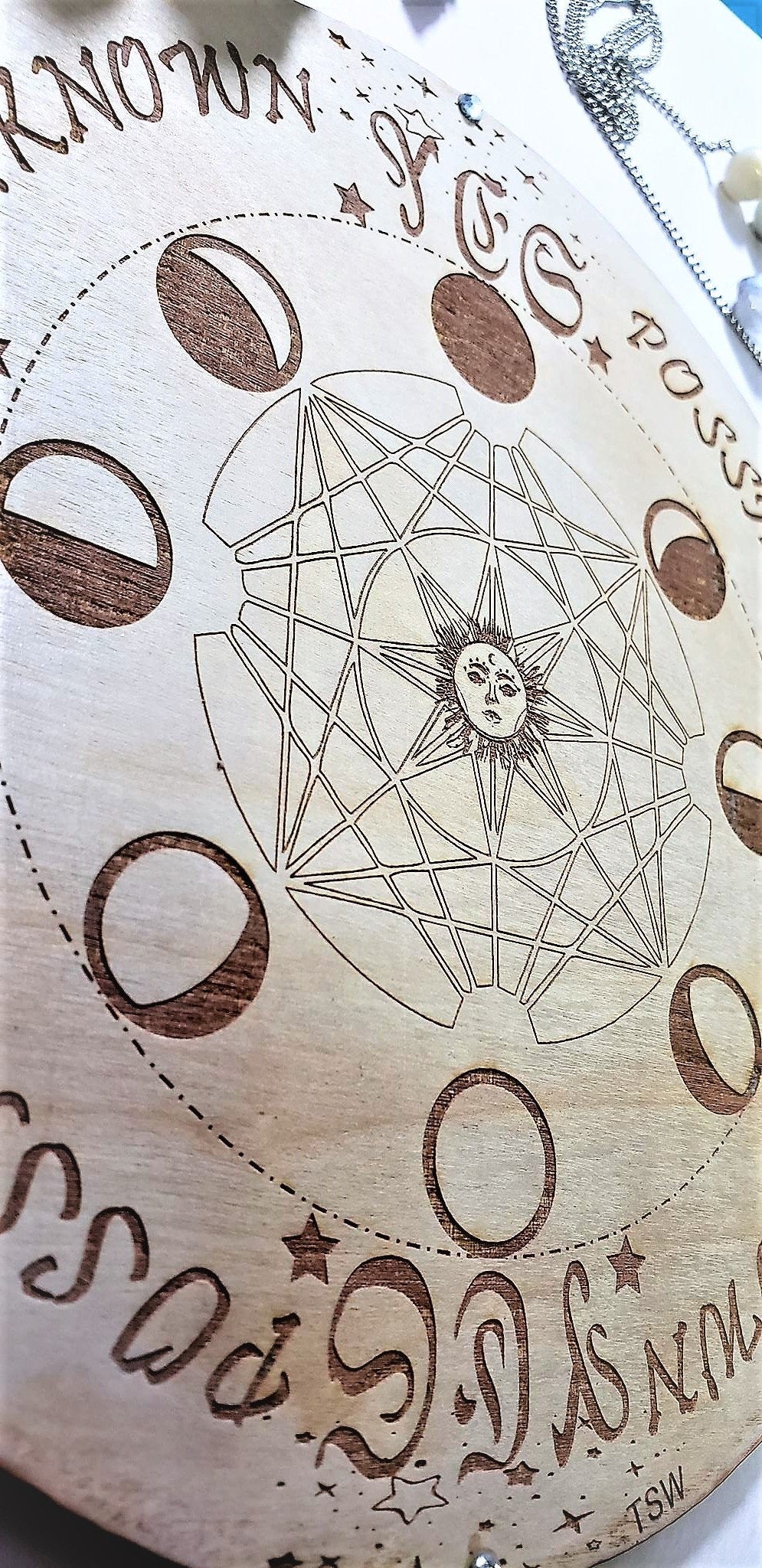 Moon Light WOODEN PENDULUM GRID Energy Board 8"