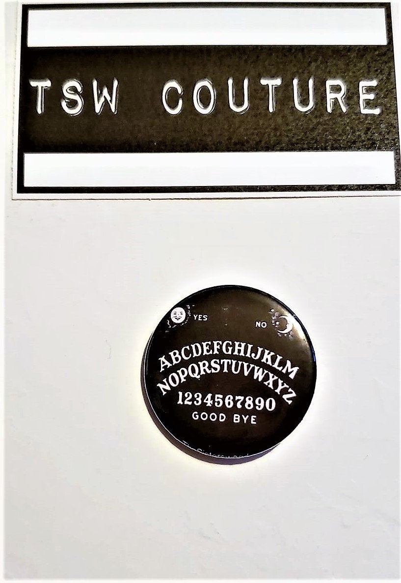 DARK SET 4 PINS Buttons 1.5" Paranormal Evp Ouija Not Today Satan
