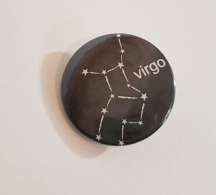 VIRGO CONSTELLATION PIN Button 1.5"