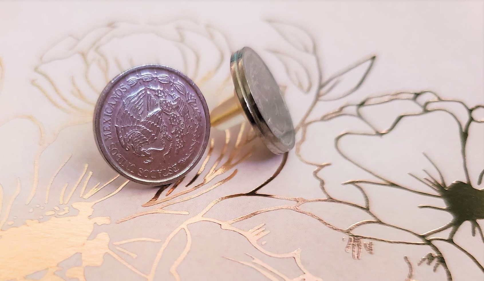 Mexican Coins Pesos Centavos Earring set