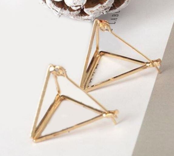 Geometric Triangle Pyramid Earrings