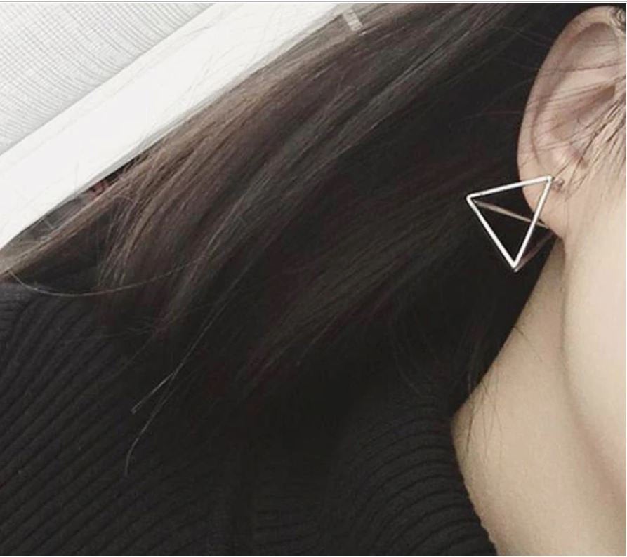 Geometric Triangle Pyramid Earrings