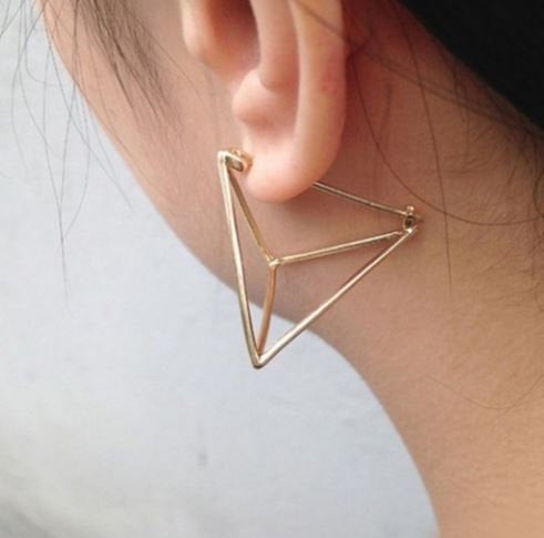 Geometric Triangle Pyramid Earrings