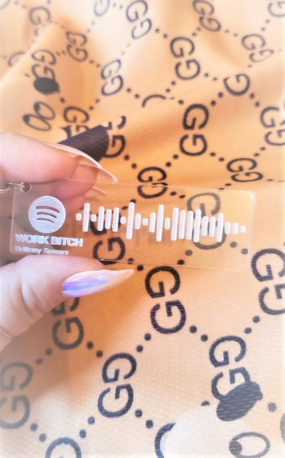 Spotify code keychain