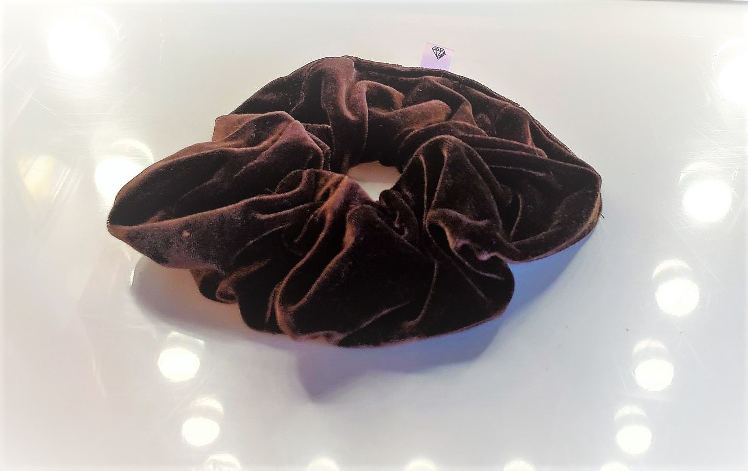 VELVET LUX SCRUNCHIE Brown Hair Tie Scrunchy Hair Accessory Scrunchie vsco Scrunchies Hair Tie Hair Scrunchies