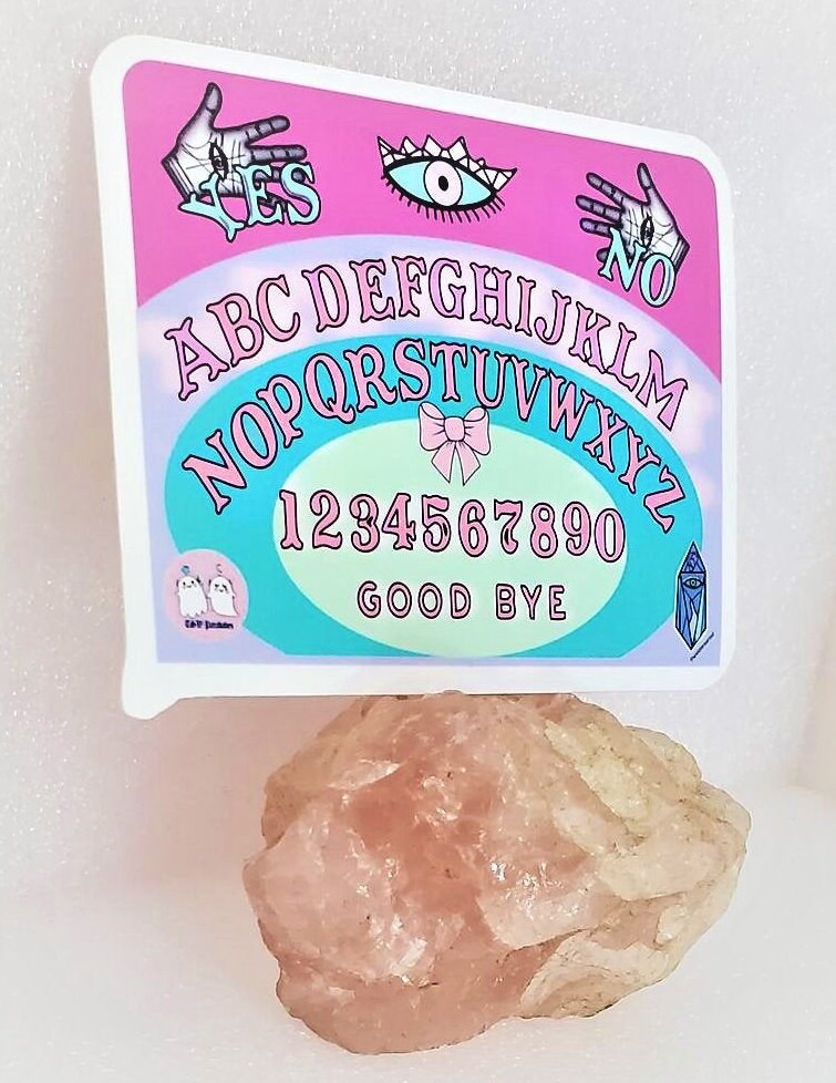KAWAII OUIJA BOARD Parababes Sticker Label Glossy Weather  proof 3" Ghost Stickers Ghost Label Lace Moon Eye