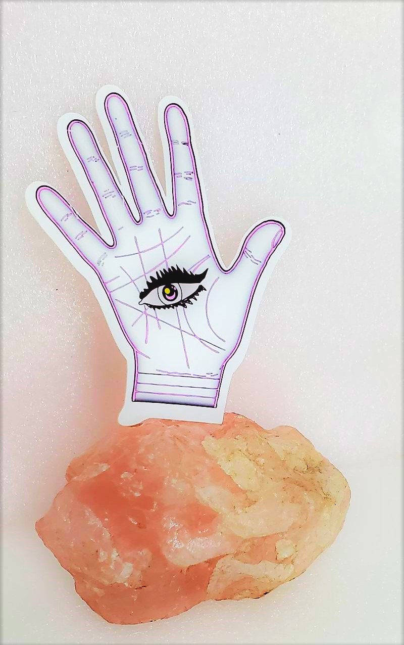 EVIL EYE HAND Parababes Sticker Label Glossy Weather proof 3" Ghost Stickers Ghost Label Lace Moon Eye Kawaii