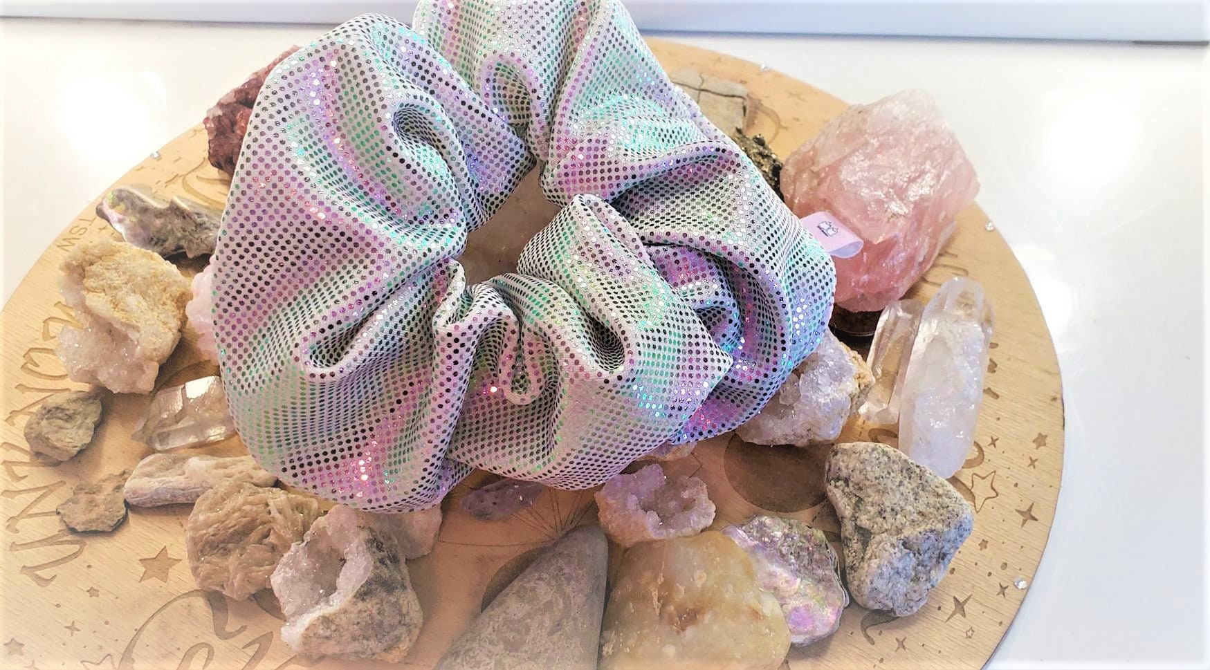 SHINNY DISCO BALL SCRUNCHY TALL