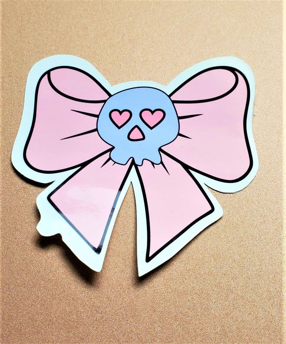 Skull Bow Sticker