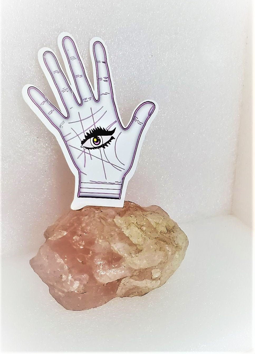 EVIL EYE HAND Parababes Sticker Label Glossy Weather proof 3" Ghost Stickers Ghost Label Lace Moon Eye Kawaii