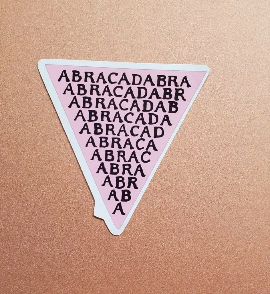 ABRACADABRA PYRAMID Parababes Sticker Label Glossy Weather proof 3" Ghost Stickers Ghost Label Lace Moon Eye Kawaii
