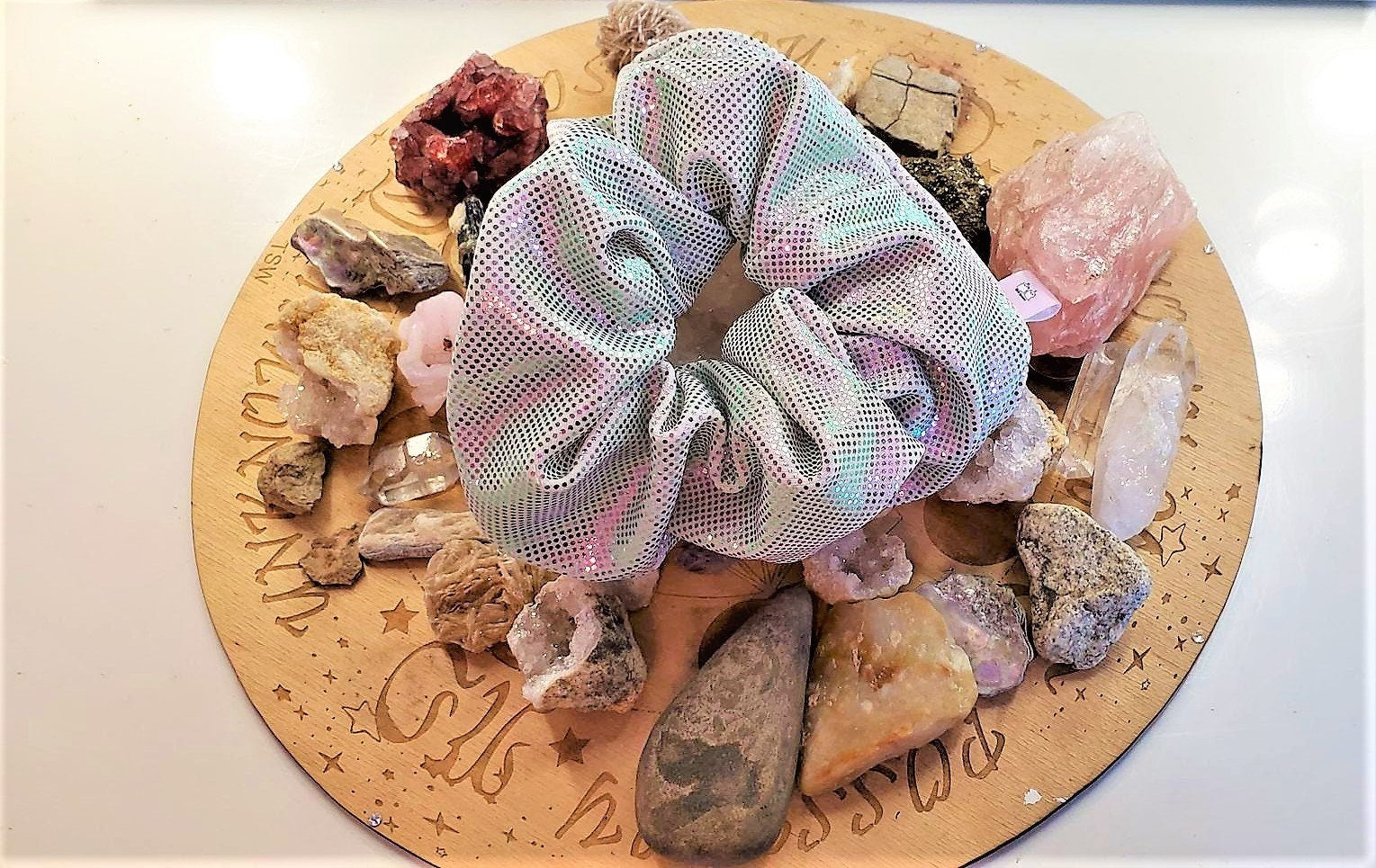 SHINNY DISCO BALL SCRUNCHY TALL