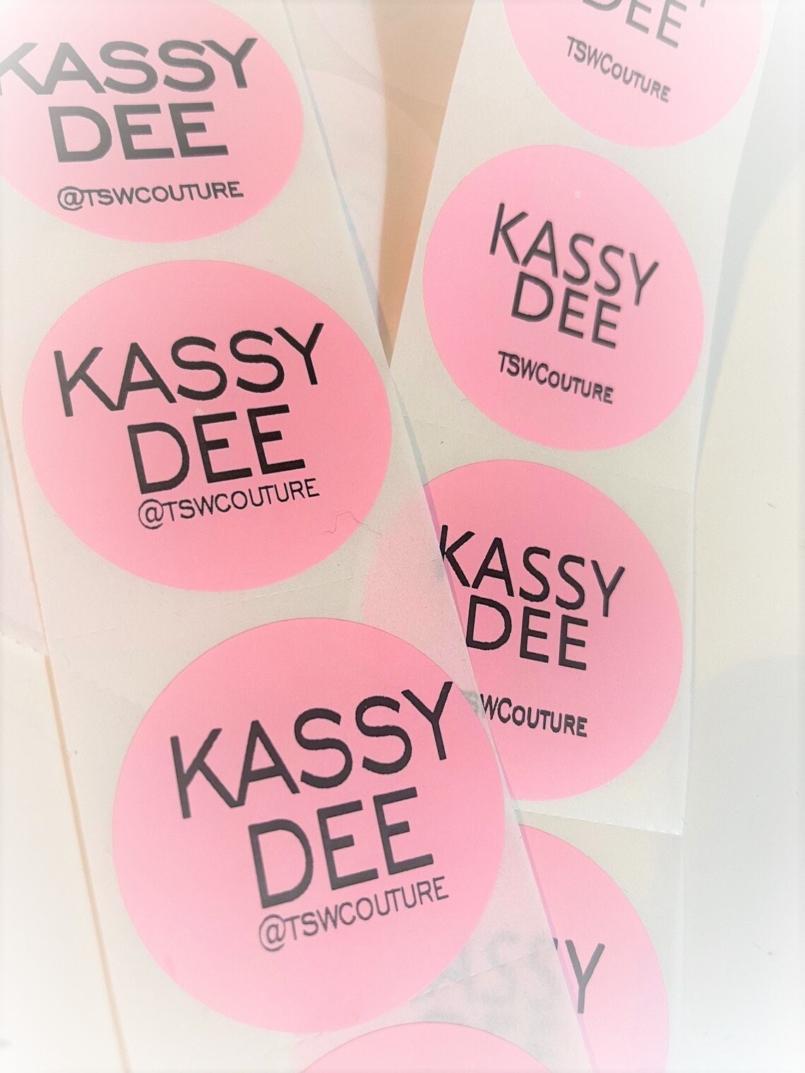 PINK ROUND 2” Labels