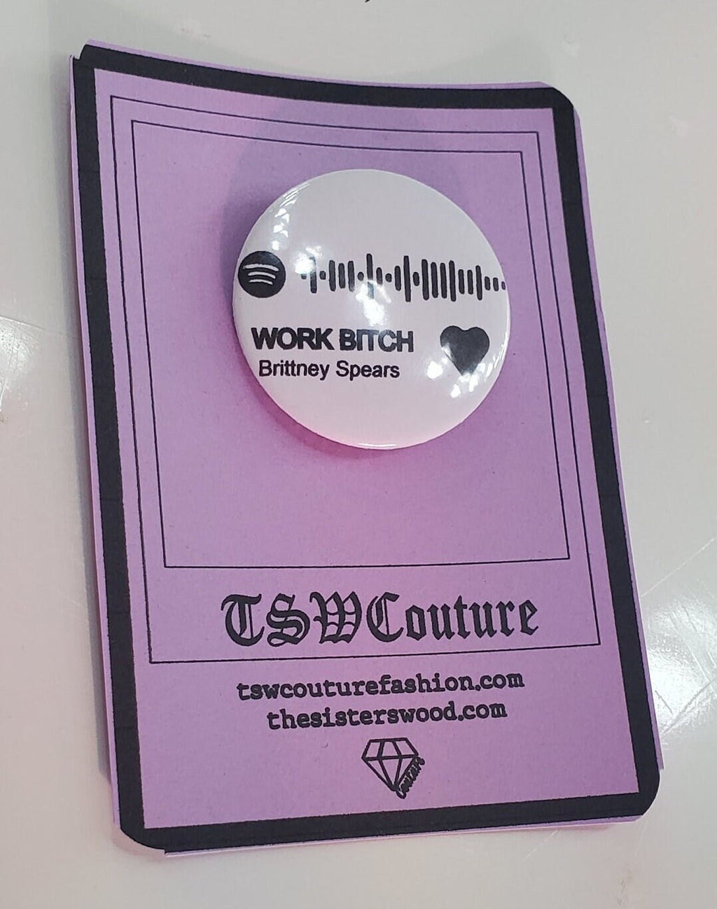 MUSIC APP PIN 1.5" Personalized Button