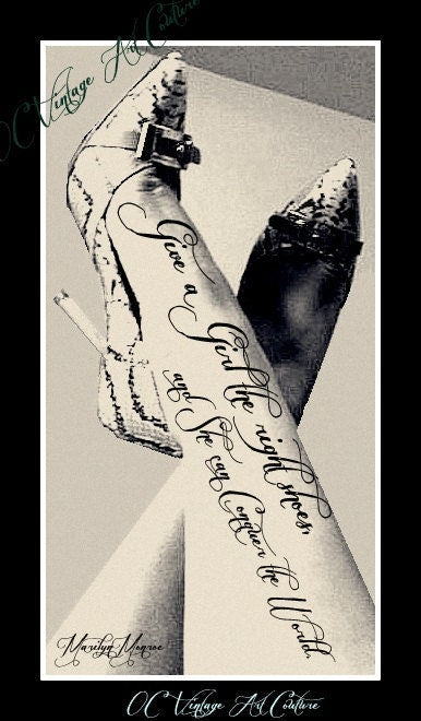 MARILYN MONROE Quote. Vintage Page Digital Art Print Mixed Media