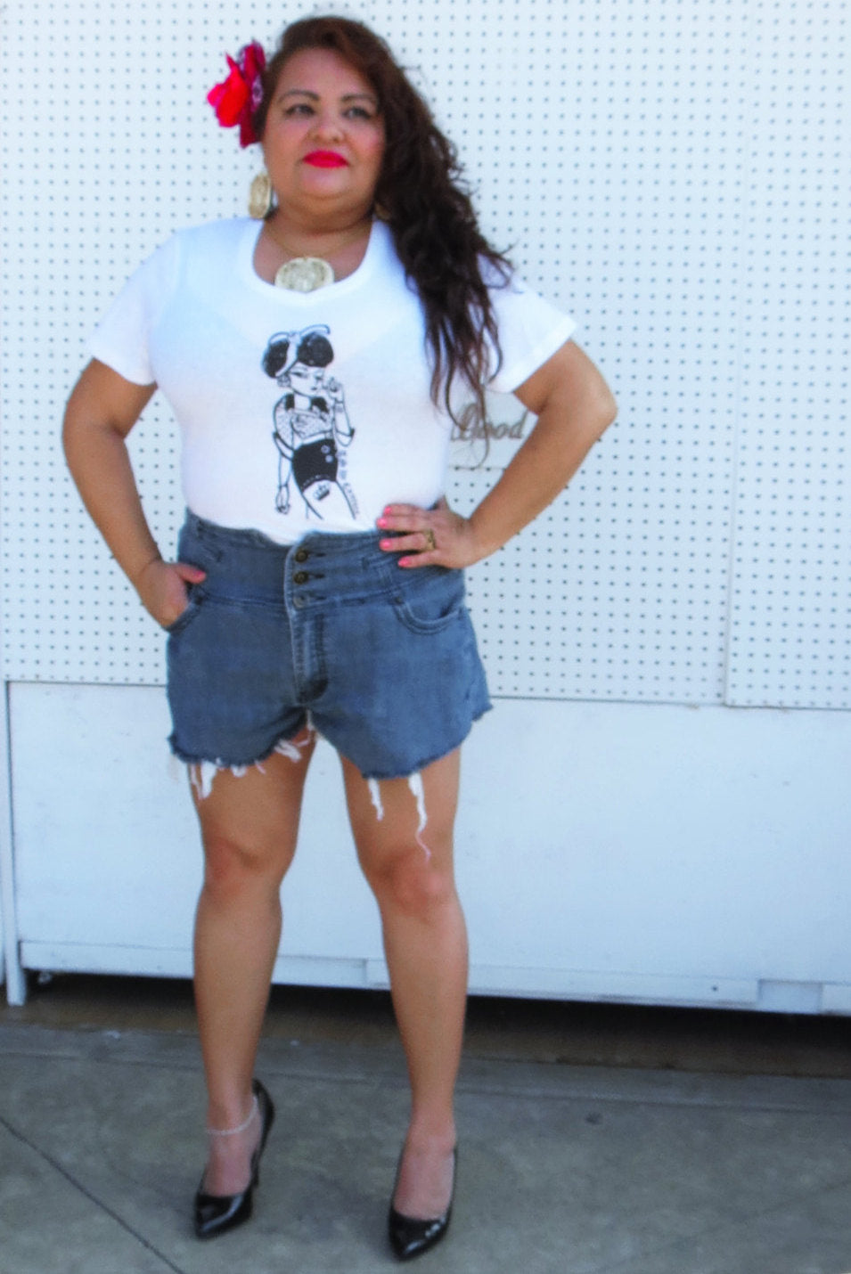 LA VIRGEN De Guadalupe Wood Pendant Necklace XL