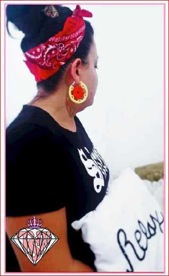 1 Pair FLOWER CROCHET HOOP Earrings Hand made Yarn earrings