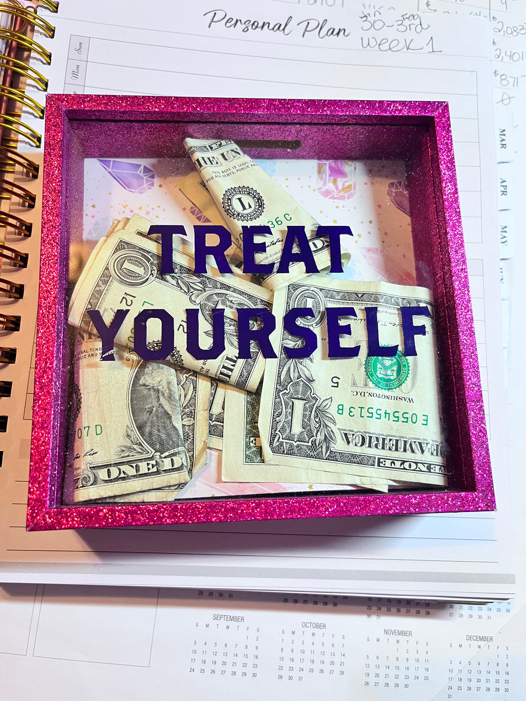 Money Treat Yourself bank box