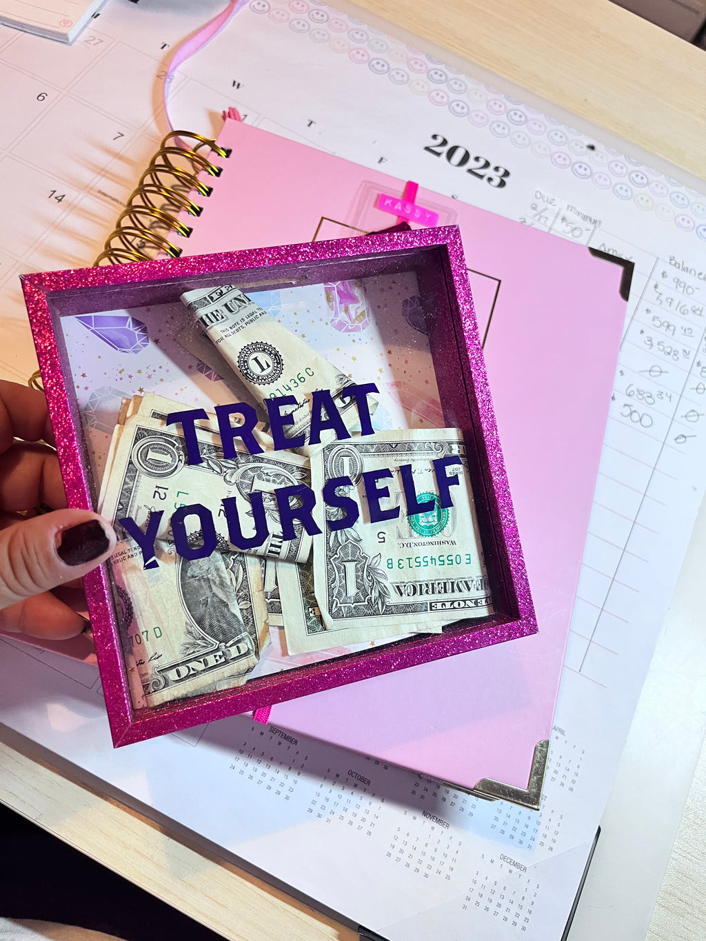 Money Treat Yourself bank box