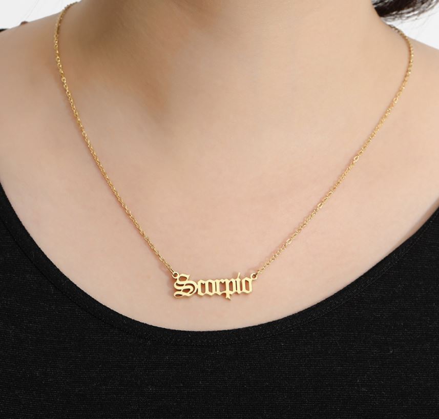 Horoscope Zodiac Necklace